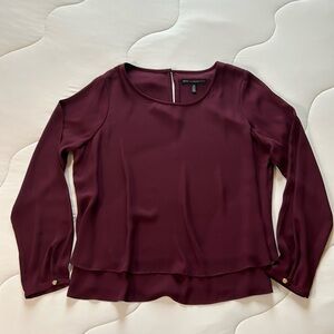 WHBM Long Sleeve Purple Top